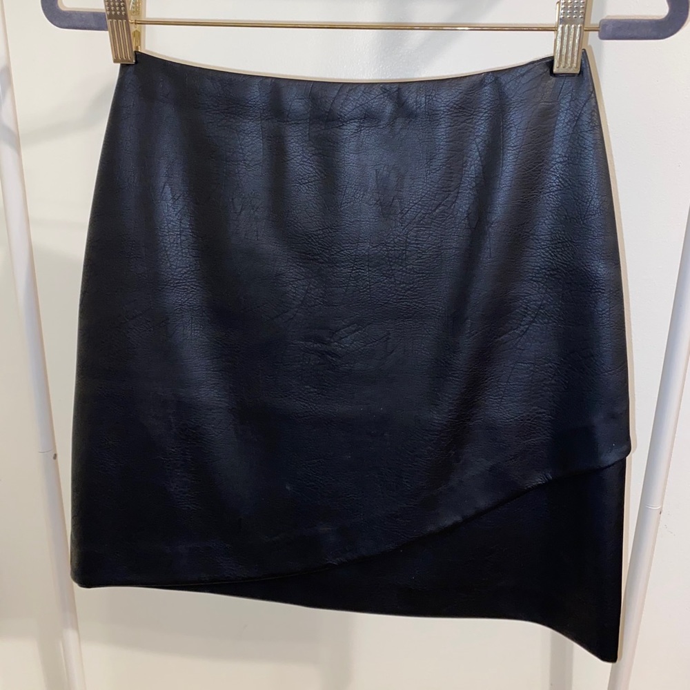High waisted faux leather skirt 00